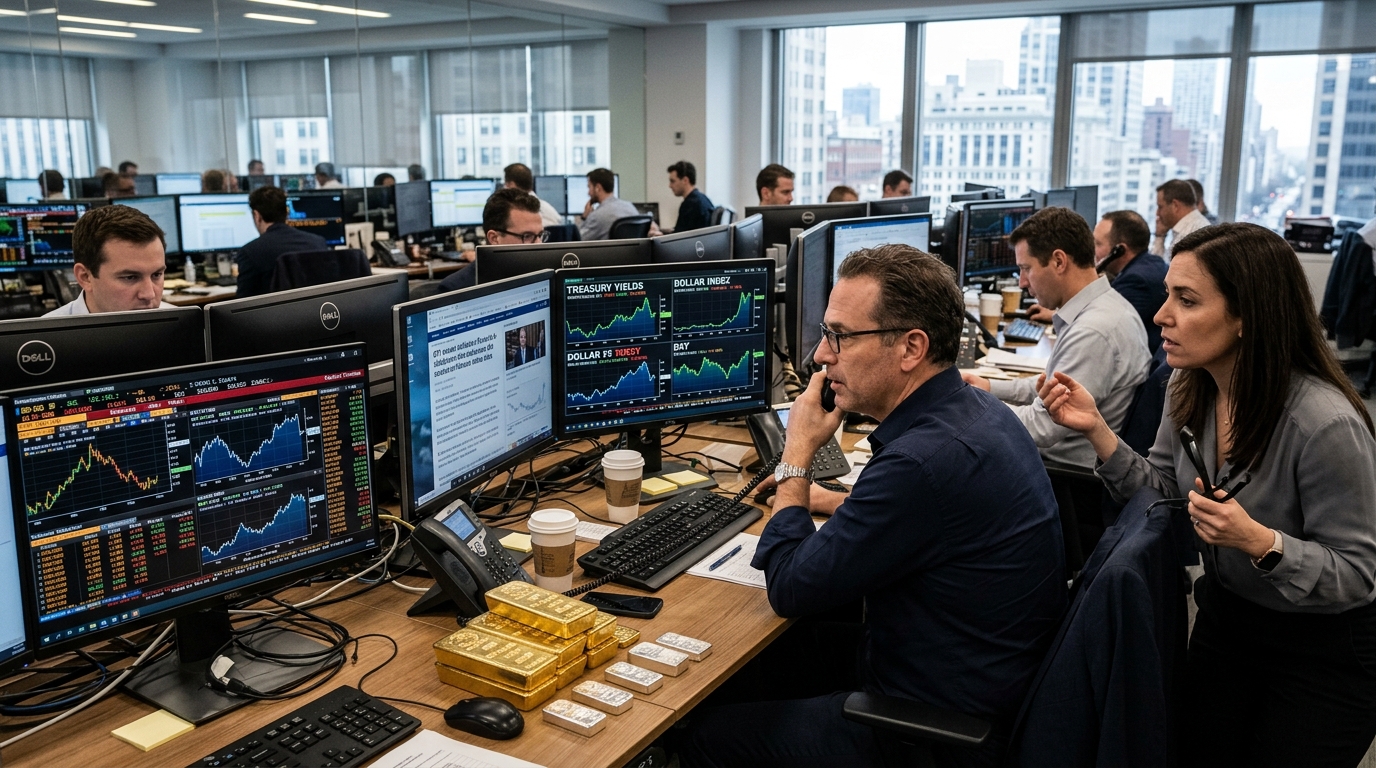 Gold Rises as Bond Rally and Dollar Weakness Offset Hot PPI